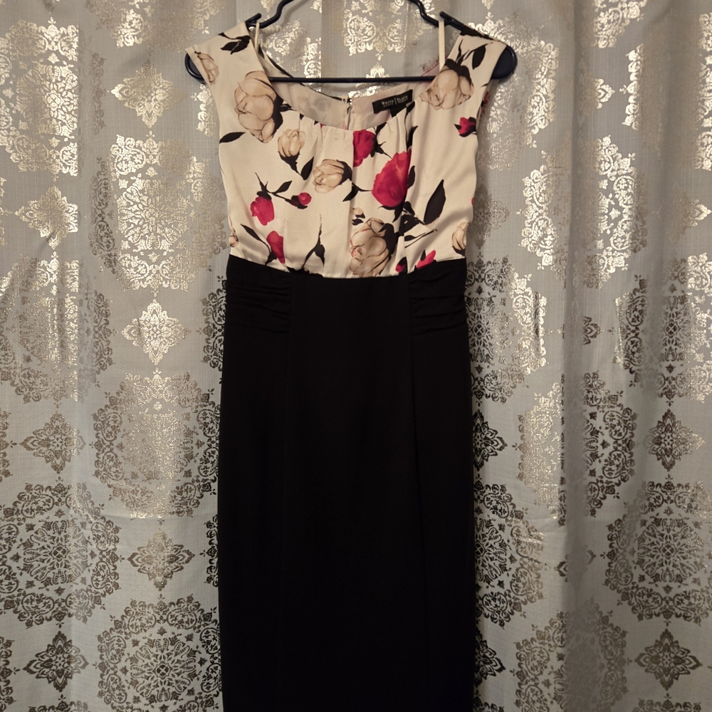 White House Black Market Floral Sheath Dress, Size 4